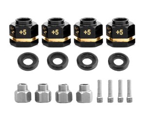 Brass 12mm Hex Adapter +3 / 5 / 10 /15mm 8269 For 1/10 RC TRAXXAS TRX-4 TRX-6 Crawler Truck - +5mm - TRX-8269/5MM