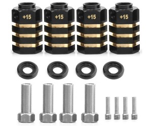 Brass 12mm Hex Adapter +3 / 5 / 10 /15mm 8269 For 1/10 RC TRAXXAS TRX-4 TRX-6 Crawler Truck - +15mm - TRX-8269/15MM