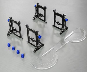 Professional Aluminum Universal Chassis Setup System Camber Caster Toe Gauge Setting For 1/10 RC Car - RS-ST010/BKBU