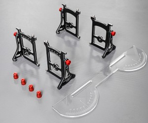 Professional Aluminum Universal Chassis Setup System Camber Caster Toe Gauge Setting For 1/10 RC Car - RS-ST010/BKRE