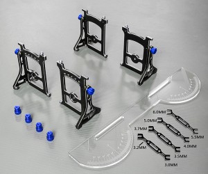 Professional Aluminum Universal Chassis Setup System W/ Turnbuckle Set For 1/10 Scale RC Car - RS-ST010A/BKBU