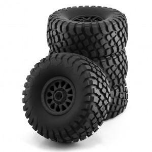 Tire & Rim Set 138 x 55mm 17mm Hex For 1/7 1/8 ARRMA MOJAVE / TRAXXAS UDR Truck - Black - TY1385512/BK