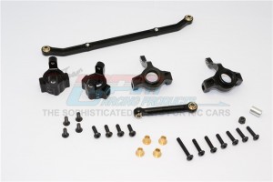 ALLOY FRONT C-HUB & FRONT KNUCKLE ARM (TOE-IN 5 DEGREE) & SCX160 TIE ROD AXIAL SCX10 - SCX019021/5D-BK
