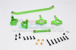 ALLOY FRONT C-HUB & FRONT KNUCKLE ARM (TOE-IN 5 DEGREE) & SCX160 TIE ROD AXIAL SCX10 - Green - SCX019021/5D-G