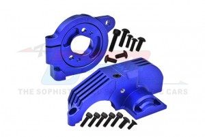 GPM TS1838 7075 ALLOY ADJUSTABLE 4985 MOTOR MOUNTS & MAIN GEAR COVER 8960 8987 For TRAXXAS 1/8 6S MAXX SLASH MAXX W/ WIDEMAXX MONSTER - BLUE - TS1838-B