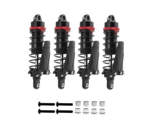 ALUMINUM BIG BORE OIL DAMPER WITH PERCH SET - 90mm 4PCS FOR 1/10 RC CAR CRAWLER BUGGY TRUCK - RS-DP90/BK