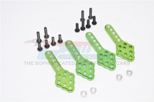 ALLOY FRONT+REAR ADJUSTABLE DAMPER  MOUNT WITH MULTIPLE HOLES(UPWARD &  DOWNWARD THE CHASSIS) AXIAL SCX10 - Green - SCX028M/2-G
