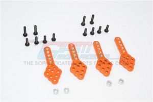ALLOY FRONT+REAR ADJUSTABLE DAMPER  MOUNT WITH MULTIPLE HOLES(UPWARD &  DOWNWARD THE CHASSIS) AXIAL SCX10 - Orange - SCX028M/2-OR