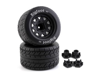 TIRE AND RIM SET 125 X 68mm 12 / 14mm Hex For 1/10 TRAXXAS ARRMA OFFROAD MONSTER SHORT COURSE TRUCK - A1 TYPE - TY12568/P1