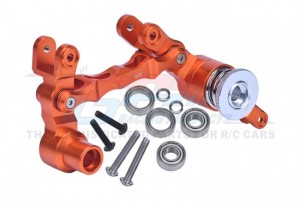GPM TXM048NA ALUMINUM 7075 STEERING ASSEMBLY FOR TRAXXAS 1/5 X-MAXX 6S 8S MONSTER 77076-4 77086-4 - ORANGE - TXM048NA-OR