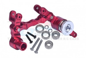 GPM TXM048NA ALUMINUM 7075 STEERING ASSEMBLY FOR TRAXXAS 1/5 X-MAXX 6S 8S MONSTER 77076-4 77086-4 - RED - TXM048NA-R