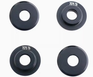 ALUMINUM 7075 TIRE HEX SHIM WASHER FOR 1/7 TRAXXAS Unlimited Desert Racer UDR 85086-4 - BLACK - TRX-8447/BK
