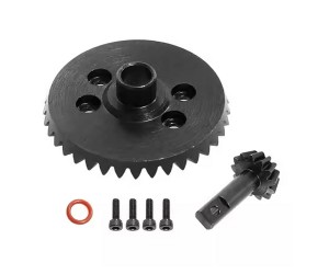 STEEL FRONT / REAR DIFF RING PINION GEAR 5379 6879 FOR TRAXXAS RAPTOR R HOSS RUSTLER SLASH 4X4 - FRONT - RS-TRX5379/BK