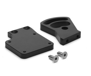 ALUMINUM BRUSHLESS CONVERSION MOTOR MOUNT FOR 1/10 RC TRAXXAS NITRO 2.5 3.3 TO E-REVO MONSTER - TRX5660/BK