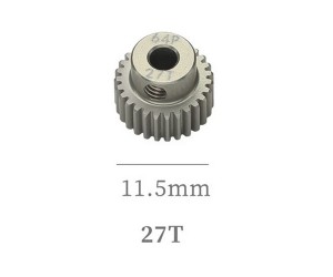 HARD COATED ALUMINUM 64P PITCH 21T - 40T PINION GEAR FOR 1/8 1/10 RC CAR BUGGY SHORT COURSE - RS-PG64P27T