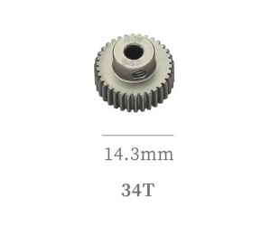 HARD COATED ALUMINUM 64P PITCH 21T - 40T PINION GEAR FOR 1/8 1/10 RC CAR BUGGY SHORT COURSE - RS-PG64P34T