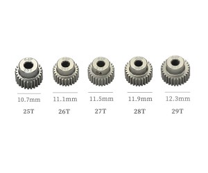 HARD COATED ALUMINUM 64P PITCH 21T - 44T 5PCS PINION GEAR ET FOR 1/8 1/10 RC CAR BUGGY - RS-PG25-29T