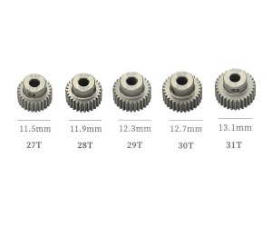 HARD COATED ALUMINUM 64P PITCH 21T - 44T 5PCS PINION GEAR ET FOR 1/8 1/10 RC CAR BUGGY - RS-PG27-31T