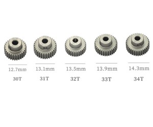 HARD COATED ALUMINUM 64P PITCH 21T - 44T 5PCS PINION GEAR ET FOR 1/8 1/10 RC CAR BUGGY - RS-PG30-34T