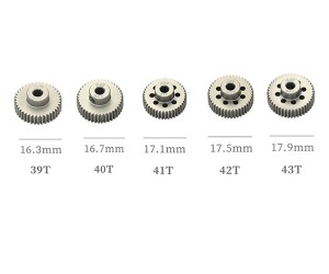 HARD COATED ALUMINUM 64P PITCH 21T - 44T 5PCS PINION GEAR ET FOR 1/8 1/10 RC CAR BUGGY - RS-PG39-43T