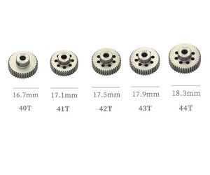 HARD COATED ALUMINUM 64P PITCH 21T - 44T 5PCS PINION GEAR ET FOR 1/8 1/10 RC CAR BUGGY - RS-PG40-44T