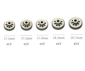 HARD COATED ALUMINUM 64P PITCH 21T - 44T 5PCS PINION GEAR ET FOR 1/8 1/10 RC CAR BUGGY - RS-PG41-45T
