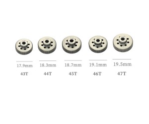 HARD COATED ALUMINUM 64P PITCH 21T - 44T 5PCS PINION GEAR ET FOR 1/8 1/10 RC CAR BUGGY - RS-PG43-47T