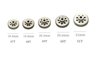 HARD COATED ALUMINUM 64P PITCH 21T - 44T 5PCS PINION GEAR ET FOR 1/8 1/10 RC CAR BUGGY - RS-PG47-51T