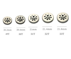 HARD COATED ALUMINUM 64P PITCH 21T - 44T 5PCS PINION GEAR ET FOR 1/8 1/10 RC CAR BUGGY - RS-PG49-53T