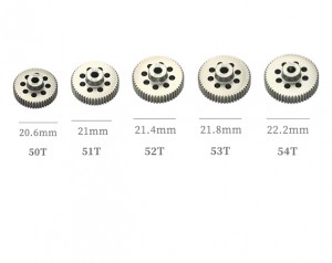 HARD COATED ALUMINUM 64P PITCH 21T - 44T 5PCS PINION GEAR ET FOR 1/8 1/10 RC CAR BUGGY - RS-PG50-54T