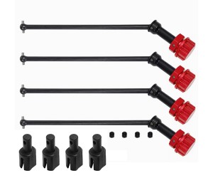 ALUMINUM WHEEL HEX CVD SHAFT WITH DIFF JOINT SET ARA310928 ARA310926 FOR 1/5 ARRMA KRATON OUTCAST 8S BLX MONSTER - RED - RS-ARA310926/RE