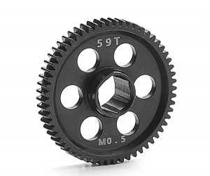 STEEL M0.5 MAIN SPUR GEAR - 57T / 59T ARA311196  FOR ARRMA 1/18 GRANITE TYPHON GROM MEGA 380 - RS-ARA311196/59T