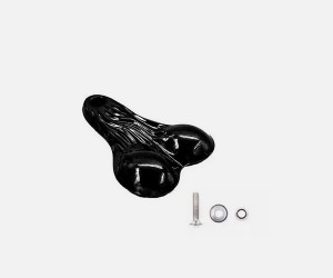 METAL SPOOF EGGS DANGLER TRUCK NUTS ACCESSORIES FOR TRAXXAS 1/10 TRX-4 SCX10 PICKUP TRUCK CRAWLER - BLACK - RS-CA01/BK