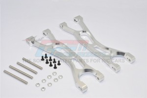 GPM TXM054F/R ALUMINIUM FRONT / REAR UPPER ARMS FOR 6S TRAXXAS XMAXX 6S 8S - Sivler - TXM054F/R-S