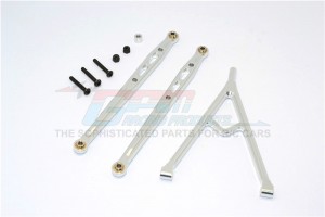 ALLOY FRONT CHASSIS LINKS PARTS TREE AXIAL SCX10 - Silver - SCX049F-S