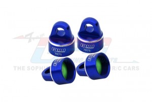 ALUMINUM 7075 SHOCK CAP FOR ORIGINAL DAMPER 9664 FOR TRAXXAS 1/8 4WD SLEDGE MONSTER TRUCK 95076-4 - BLUE - SLEDP/CAPN-B