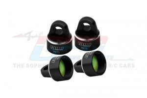 ALUMINUM 7075 SHOCK CAP FOR ORIGINAL DAMPER 9664 FOR TRAXXAS 1/8 4WD SLEDGE MONSTER TRUCK 95076-4 - BLACK - SLEDP/CAPN-BK