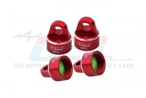 ALUMINUM 7075 SHOCK CAP FOR ORIGINAL DAMPER 9664 FOR TRAXXAS 1/8 4WD SLEDGE MONSTER TRUCK 95076-4 - RED - SLEDP/CAPN-R