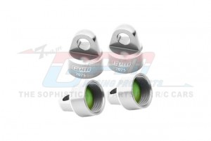 ALUMINUM 7075 SHOCK CAP FOR ORIGINAL DAMPER 9664 FOR TRAXXAS 1/8 4WD SLEDGE MONSTER TRUCK 95076-4 - SILVER - SLEDP/CAPN-S