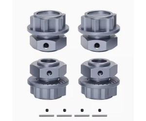 Alloy Wheel Hex - 17mm ARA310988 ARA310929 For ARRMA 1/10 KRATON OUTCAST 4S 1/8 MOJAVE BLX - GUN SILVER - RS-ARA310988/GS