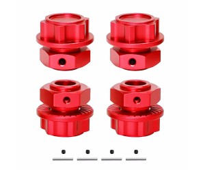 Alloy Wheel Hex - 17mm ARA310988 ARA310929 For ARRMA 1/10 KRATON OUTCAST 4S 1/8 MOJAVE BLX - RED - RS-ARA310988/RE