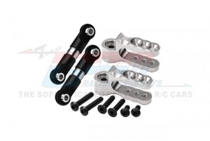 ALUMINUM 7075 SERVO HORN 25T WITH STAINLESS STEEL ADJUSTABLE STEERING LINK 5345R FOR TRAXXAS 1/10 E-REVO VXL SLAYER PRO SUMMIT T-MAXX - ER216025SN-S