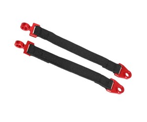 REAR SUSPENSION TRAVEL LIMIT STRAPS 8548 FOR 1/7 TRAXXAS UDR UNLIMITED DESERT RACER 85076-4 85086-4 - RED - TRX-8548/RE