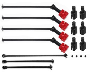 COMBO SET STEEL FRONT CENTER REAR AXLE CVD DRVESHAFT WHEEL HEX HUB 24mm ARA310924 ARA310928 FOR 1/5 ARRMA KRATON OUTCAST 8S BLX MONSTER - RS-ARA310928SET/RE