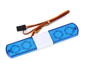 LED POLICE FLASH LIGHT BAR- 113mm 5 Mode FOR 1/10 1/12 1/14 RC ON-ROAD TAMIYA DRIFT D4 D5 D6 TRACTOR CAR - RS-LEDP110/BU