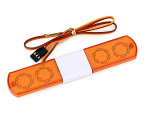 LED POLICE FLASH LIGHT BAR- 113mm 5 Mode FOR 1/10 1/12 1/14 RC ON-ROAD TAMIYA DRIFT D4 D5 D6 TRACTOR CAR - RS-LEDP110/YE