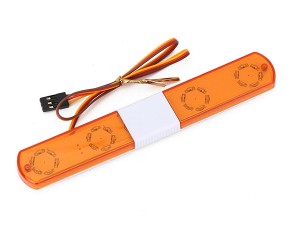 LED POLICE FLASH LIGHT BAR- 140mm 5 Mode FOR 1/10 RC ON-ROAD TAMIYA DRIFT D4 D5 D6 CAR - RS-LEDP140/YE