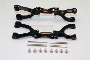 STEEL + ALUMINUM SUPPORTING MOUNT WITH FRONT / REAR UPPER ARMS SET FOR 6S TRAXXAS XMAXX 6S 8S - Black - TXM054SN-BK-BK