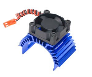 ALUMINUM COOLING FAN MOTOR HEATSINK 36mm 540 550 3650 3660 3674 FOR 1/8 1/10 RC TAMIYA RC CAR - BLUE - RS-MHS02/BU