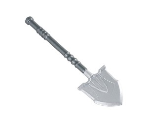 METAL OUTDOOR MILITARY SHOVEL FOR 1/10 RC AXIAL SCX-10 TRAXXAS TRX-4 CRAWLER - GUN SILVER - ZSP004/GS